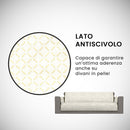 Copridivano con Copri Braccioli in Poliestere e Cotone Panna Varie Misure