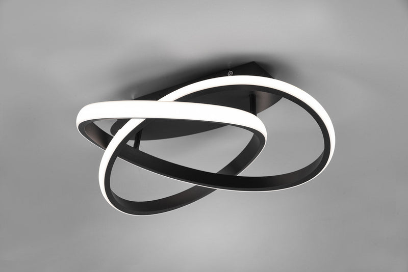 Plafoniera da Interno a LED SMD in Metallo Nero Opaco