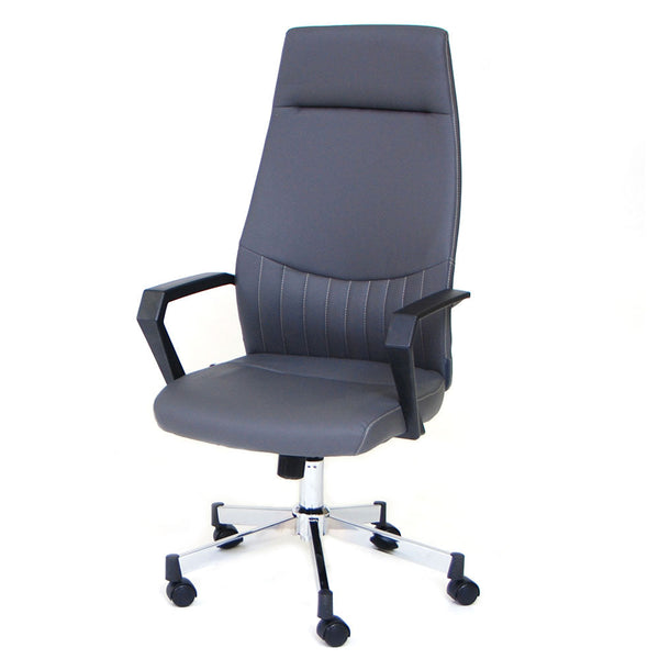 acquista Chaise de bureau exécutive en similicuir gris saké
