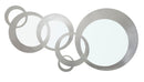 Specchio Celtic 119x1,5x58 cm in Ferro e MDF Argento