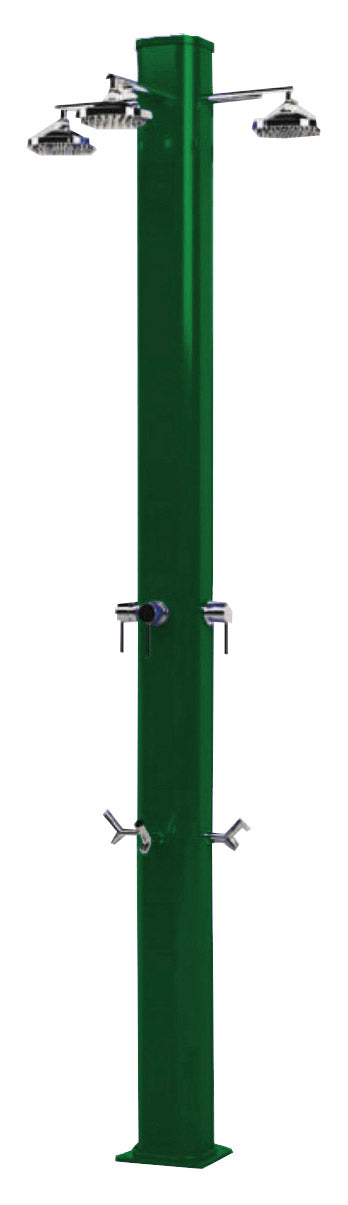 Douche de jardin avec 3 pommeaux de douche, mitigeur et lave pieds Arkema Big Jolly Green online