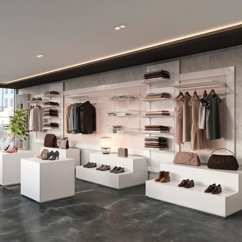 Kit per Fissaggio Mensole 280 mm in Acciaio Emuca Bianco