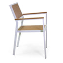 Sedia da Giardino 55X58xh83 cm in Alluminio e Polywood  Bianco