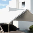 Copertura di Ricambio 600x300 cm Anti-UV per Carport Auto con Corde Elastiche in PE Bianco      