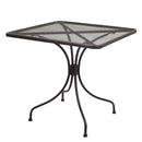 Tavolo da Giardino in Ferro Quadrato 80x80x71cm Ronna Noce