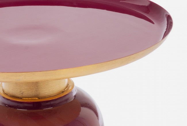 Tavolino Nalima Burgundy D40.5 Rotondo in Metallo