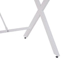 Scrivania per Ufficio in Acciaio Rovere e Bianco 105x56x75 cm 