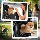 Passeggino per Cani Pieghevole 77x44x102 cm con Portabicchieri e Cestello in Acciaio e Tessuto Oxford Nero      