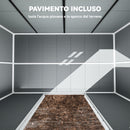 Casetta Box per Attrezzi 303x183x184 cm a 2 Ingressi con Finestre e Prese d'Aria in PP e Alluminio Grigio      