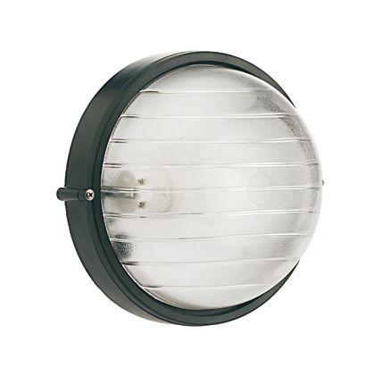 sconto Grand Plafonnier Rond Noir pour Extérieur Ligne Industrielle Sovil