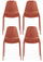 Set 4 Sedie 49x48,5xH88 cm in Polipropilene Frida Ruggine