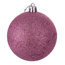 Set 27 Palle di Natale Ø8 cm in Plastica Rosa/Oro
