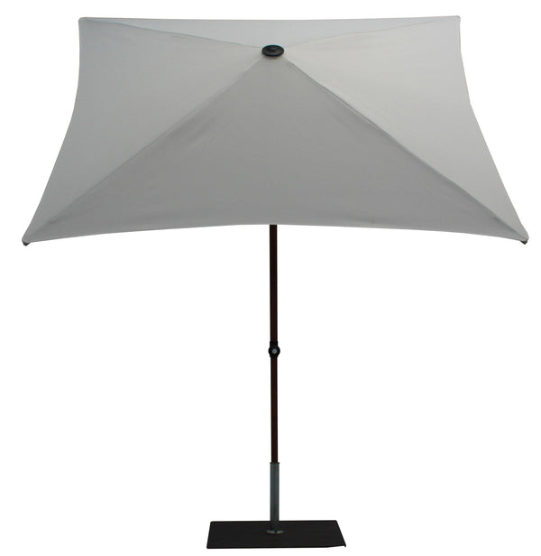 acquista Ombrellone da Giardino 2x2 m Palo Ø38 mm in Alluminio Effetto Legno Tessuto Poliestere Trend Wood Bianco