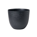 Vaso Rotondo Indoor e Outdoor Tera con Riserva D'acqua Over Black Ø48 cm in Plastica Nero 