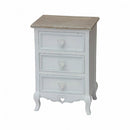 Cassettiera Cuore 4 Cassetti 44x34x90 h cm in Legno di paulownia Bianco
