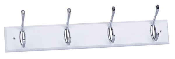 online Portemanteau Mural 10,5x7x40 cm en Bois et Acier Blanc