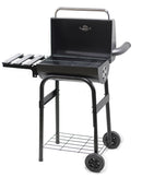Barbecue a Carbone  con Affumicatore 84x48x116 cm in Acciaio con Ruote Saturnino