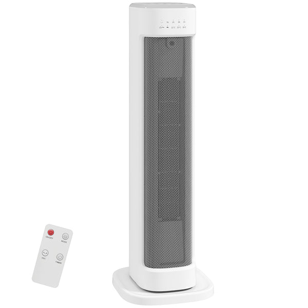 acquista Termoventilatore Ceramico PTC 2000W con 3 Temperature Regolabili Timer e Telecomando Bianco
