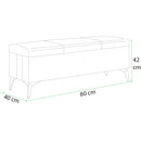 Cassapanca Contenitore Rosso in Ecopelle con Piedini in Metallo Oro Panca Pouf