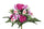 Lot de 2 bouquets artificiels de dahlias magenta et blanc