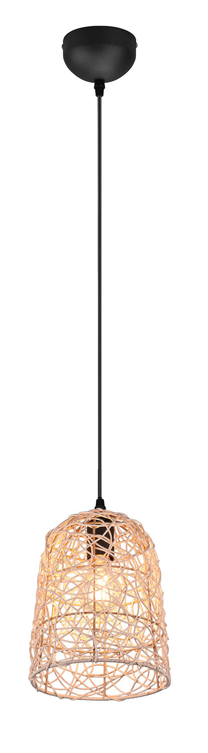 online Lampada a Sospensione da Interno Attacco E27 in Tessuto Naturale