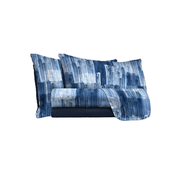 Ensemble de draps avec impression au-dessus et en dessous et taies d'oreiller peintes sconto