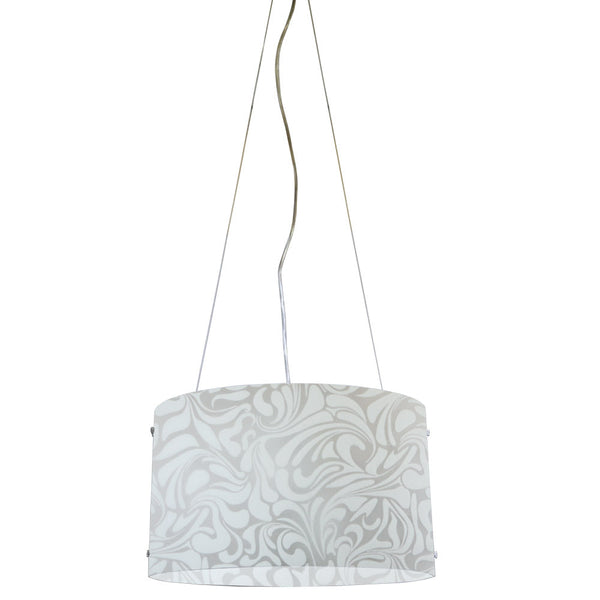 prezzo Suspension 2xE27 Monture Verre Blanc Plaque Marbre Blanc E-Energy Corinna