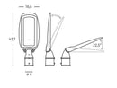 Lampada Testa Palo da Esterno a LED 50W 3000K Sovil Grigio