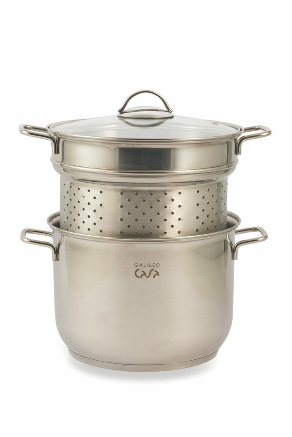 sconto Pot en Acier avec Passoire Ø24cm Soriani Pastaiola