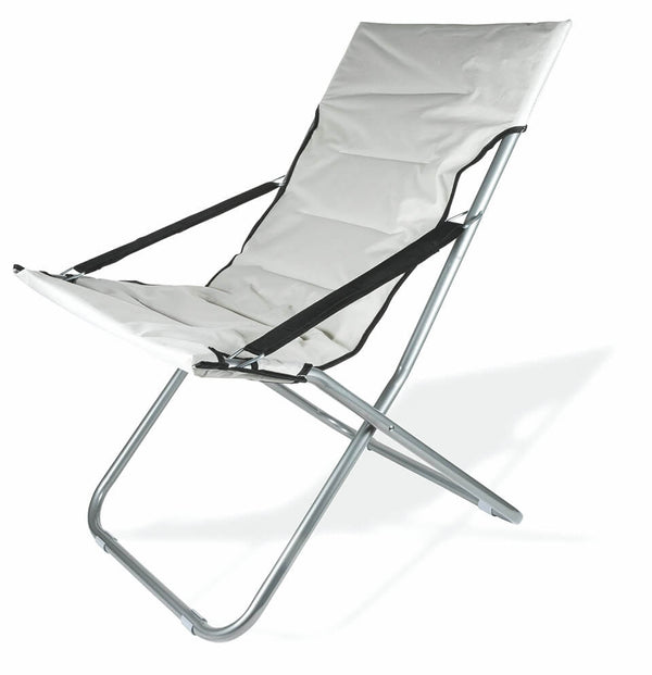 sconto Transat rembourré Canapone pliable en métal écru Soriani