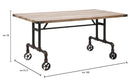 Tavolo da Pranzo Manhattan 160x91,5x76 cm in Ferro e MDF