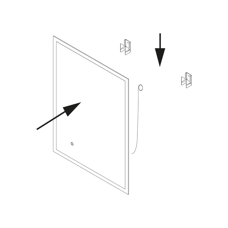 Specchio da Bagno Hercules con Illuminazione Led Frontale e Decorativa Alluminio e Vetro Emuca
