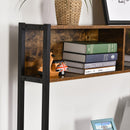 Scrivania da Ufficio ad Angolo Porta PC in Legno e Metallo 140x125x149 cm  Marrone Scuro