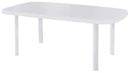 Tavolino da Giardino 177x86x72 cm in Resina Bauer Ulisse Bianco