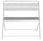 Banc de jardin pliant 94x51x86 cm en fer blanc