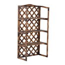 Portapiante Scaffalatura Fioriera a 3 Ripiani in Legno di Abete 80x40x150 cm 