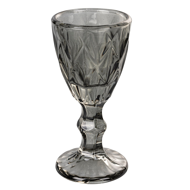 Set 6 Tazzine per Liquori Liquorini Prisma Stones in Vetro VdE Tivoli 1996 Grigio