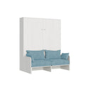 Letto Matrimoniale A Scomparsa 160 Kentaro Con Divano Bianco Frassino e Azzurro      