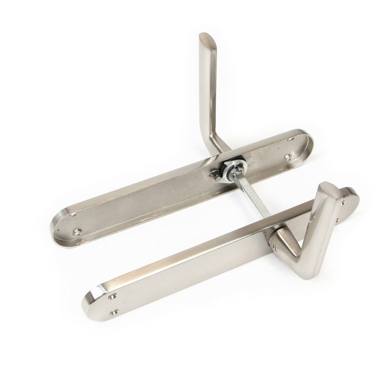 Maniglie Sydney per Porta da Interno con Placca 43 x 250 mm Alluminio e Zama Nickel 1 Set. Emuca