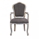 Poltrona Charlene in Velluto Taupe 55x51x100 h cm in Legno Tortora