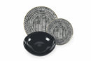 Servizio Piatti 18 Pezzi in Porcellana e Gres Multicolor Villa d'Este Home Tivoli Masai Black
