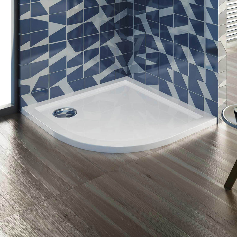 Piatto Doccia Semicircolare In Acrilico Bianco Fosterberg Floret 4 Ultraslim