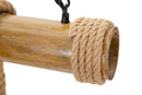 Lampadario Bamboo Rope 80x15x120 cm in Bambù e Corda Marrone      