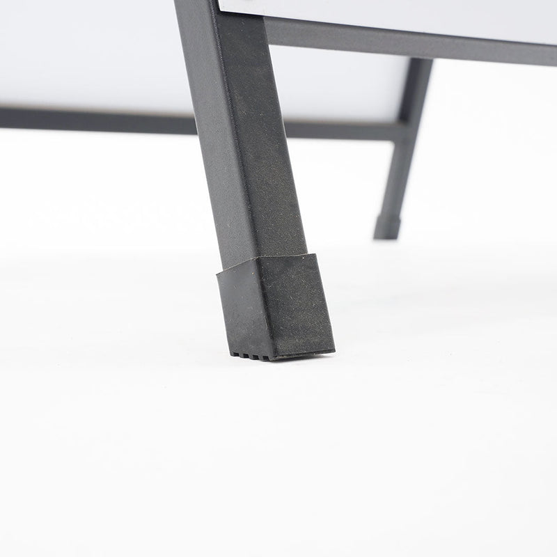 Espositore Pubblicitario Bifacciale Bifacciale con Lavagna 60x90 cm in Metallo Nero