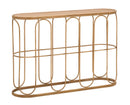 Consolle 110x32x77 cm in Metallo Piano in Rattan