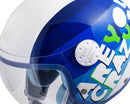 Casco Demi-Jet per Bambini Visiera Sagomata CGM Sport 205G Azzurro