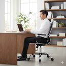 Sedia Poltrona Presidenziale da Ufficio in Similpelle Tosini Dallas Nero