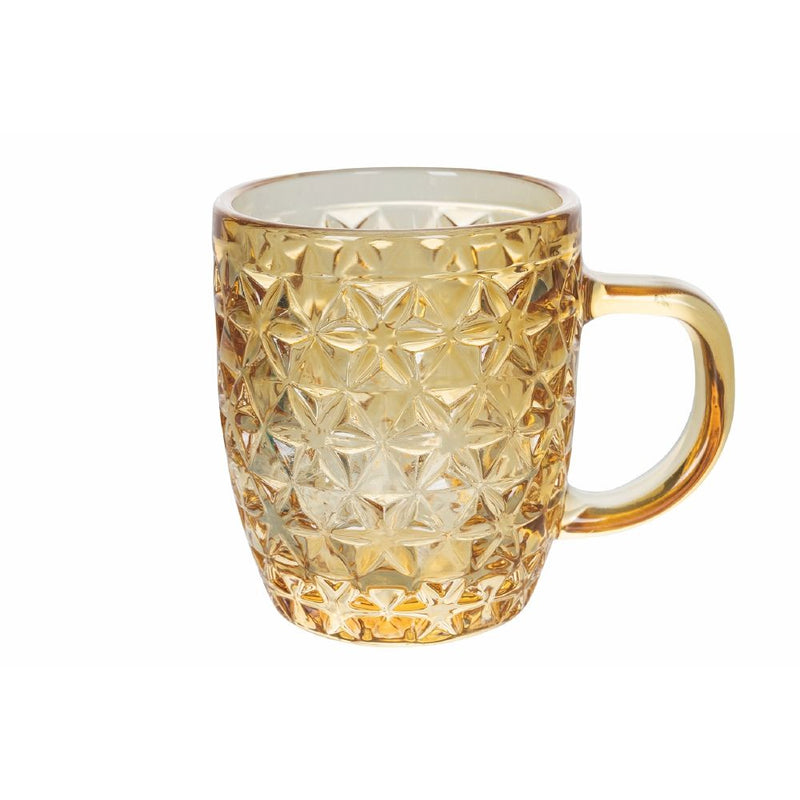 Set 6 Tazzine da Caffè Ø6x7 cm in Vetro Colorato Trasparente VdE Tivoli 1996 Geometrie