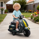 Moto Elettrica per Bambini con Licenza Ufficiale Piaggio Vespa 6V con Rotelle e Luci Verde Scuro