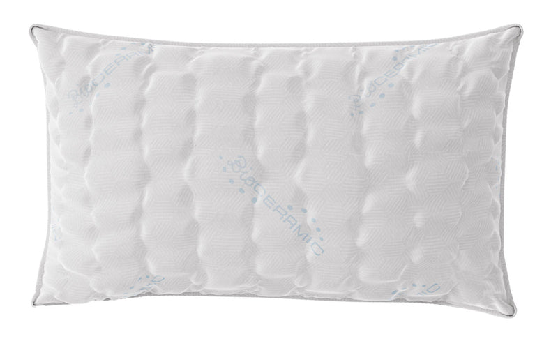 Guanciale 45x75 cm in Memory Foam Bioceramica Grigio Chiaro
